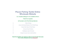 Tablet Screenshot of piscesfishingtackle.com